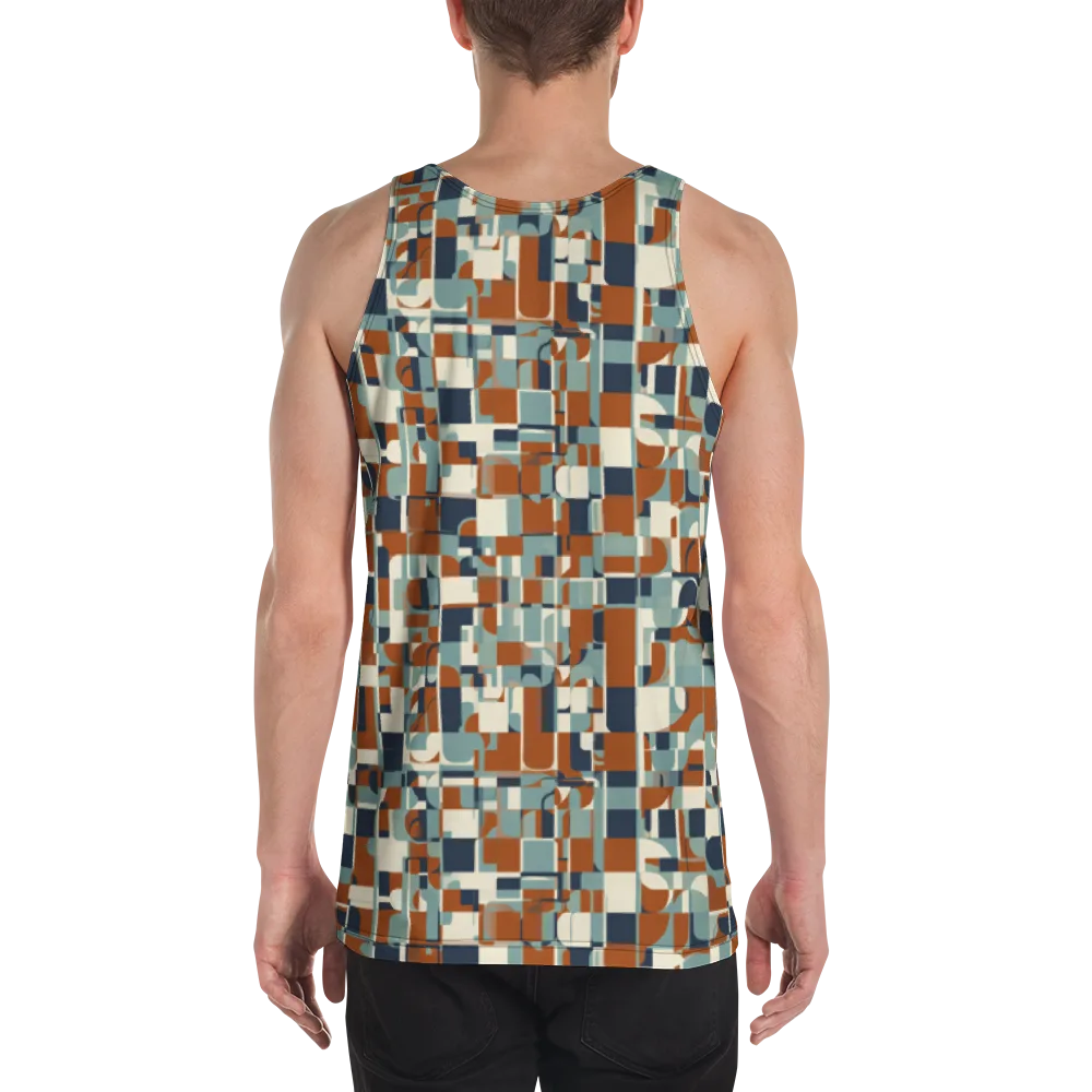 Rustwork Mosaic on Men's Tank Top — Back