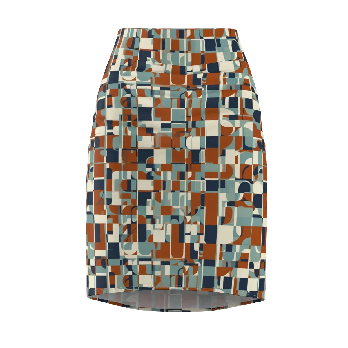 Rustwork Mosaic on Pencil Skirt — Front