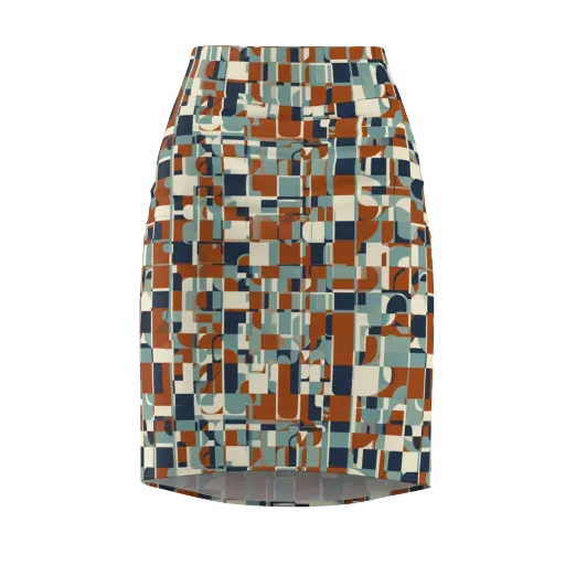 Rustwork Mosaic on a Pencil Skirt