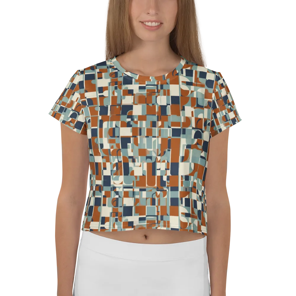 Rustwork Mosaic on Crop Tee — Front