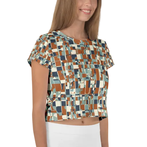 Rustwork Mosaic on a Crop Tee
