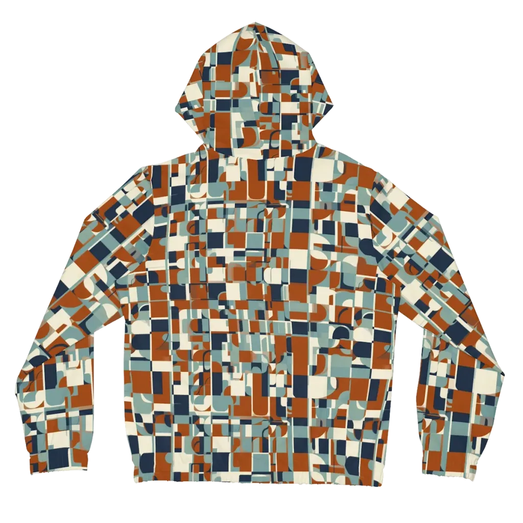 Rustwork Mosaic on Women's Full-Zip Hoodie — Back