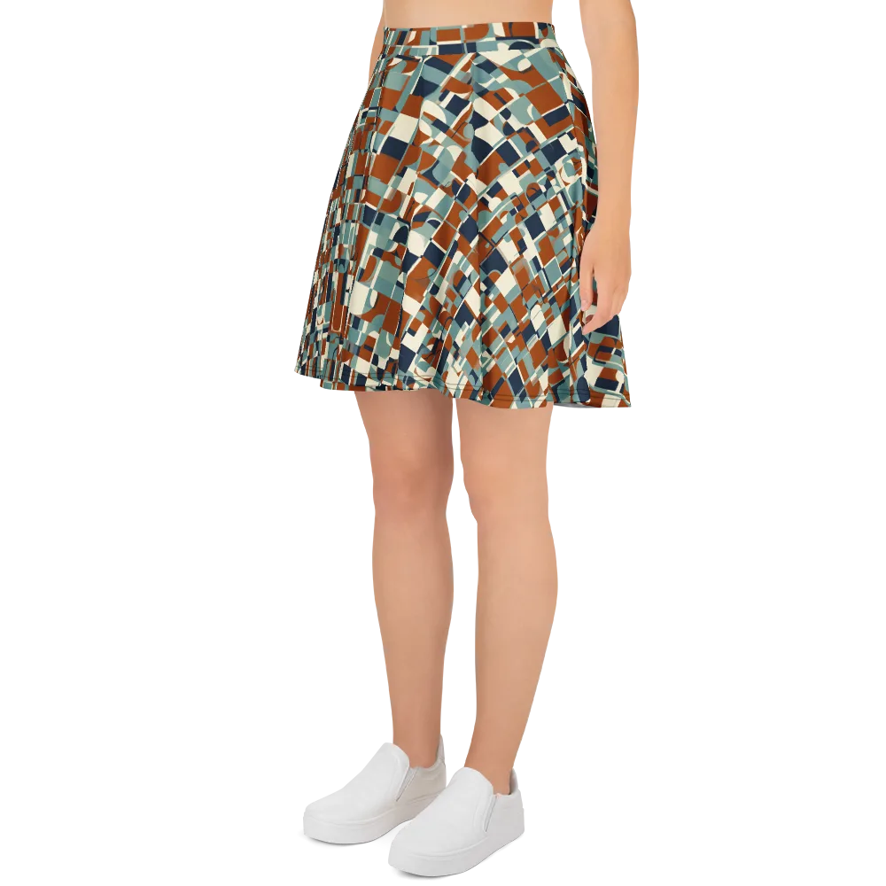 Rustwork Mosaic on Skater Skirt — Left