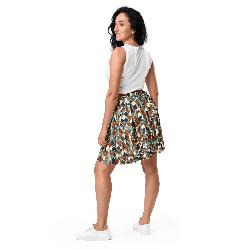 Rustwork Mosaic on Skater Skirt — Back
