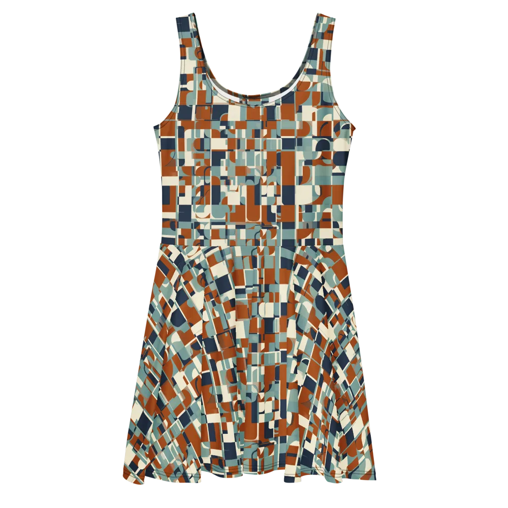 Rustwork Mosaic on Skater Dress — Front