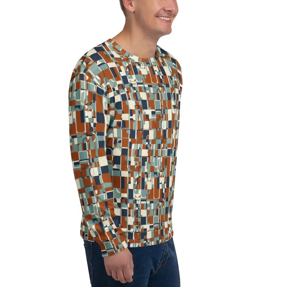 Rustwork Mosaic on Sweatshirt — Right Front