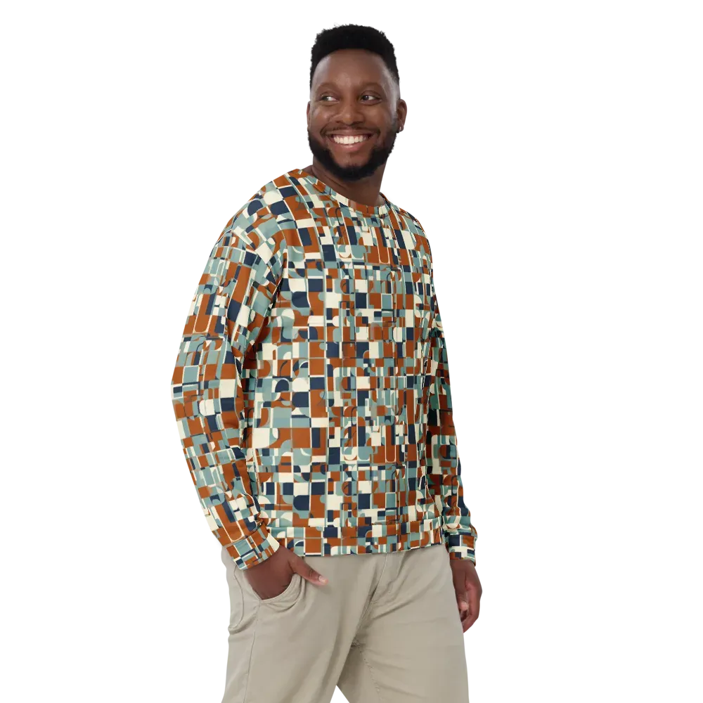Rustwork Mosaic on Sweatshirt — Front
