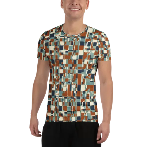 Rustwork Mosaic on a Men's Athletic T-Shirt