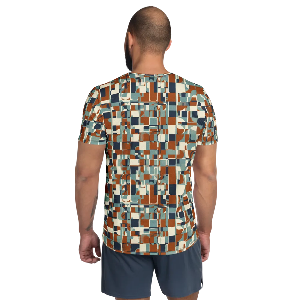 Rustwork Mosaic on Men's Athletic T-Shirt — Back
