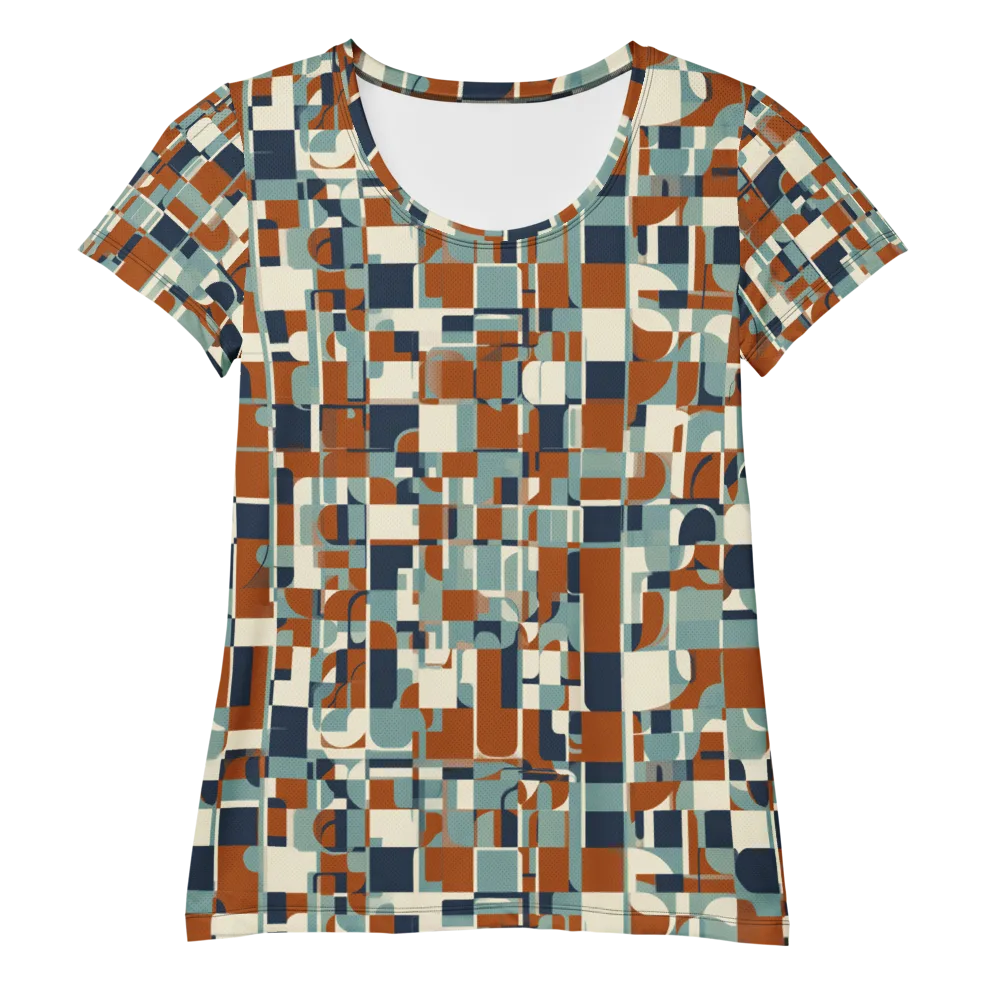 Rustwork Mosaic on Women's Athletic T-Shirt — Front
