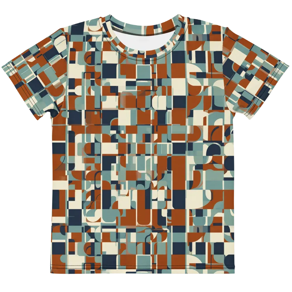 Rustwork Mosaic on Kids Crew Neck T-Shirt — Front