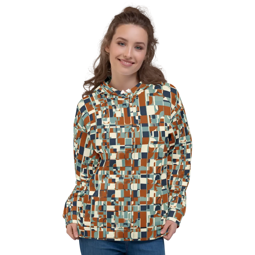 Rustwork Mosaic on Hoodie — Front