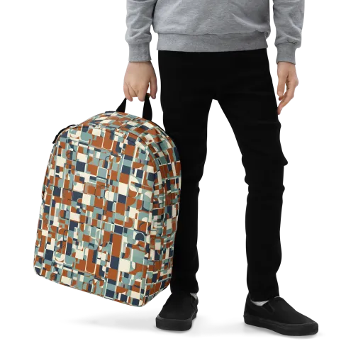 Rustwork Mosaic on a Minimalist Backpack