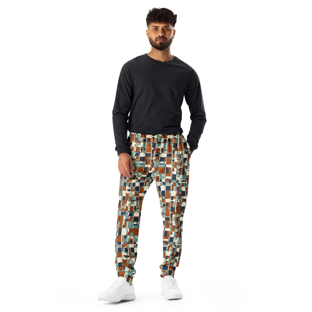 Rustwork Mosaic on Men's Joggers — Front