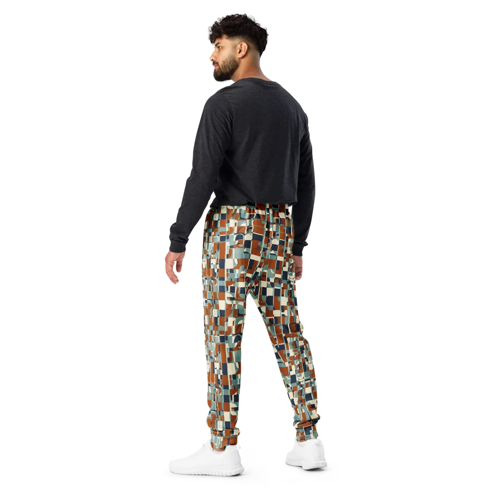Rustwork Mosaic on Men's Joggers — Back