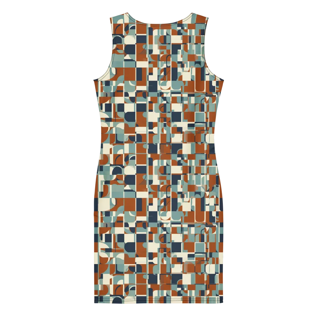 Rustwork Mosaic on Bodycon Dress — Back