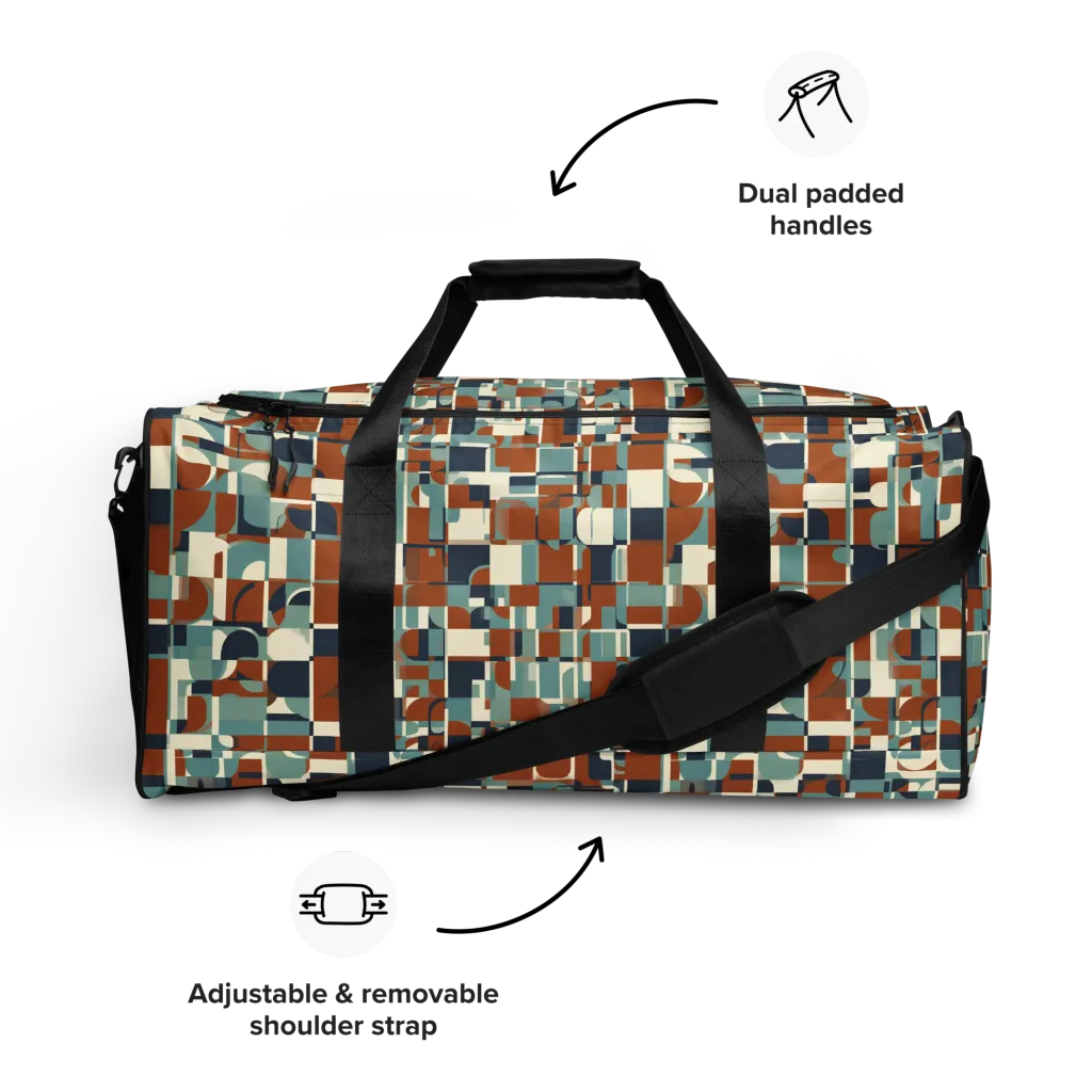 Rustwork Mosaic on Duffle Bag — Front