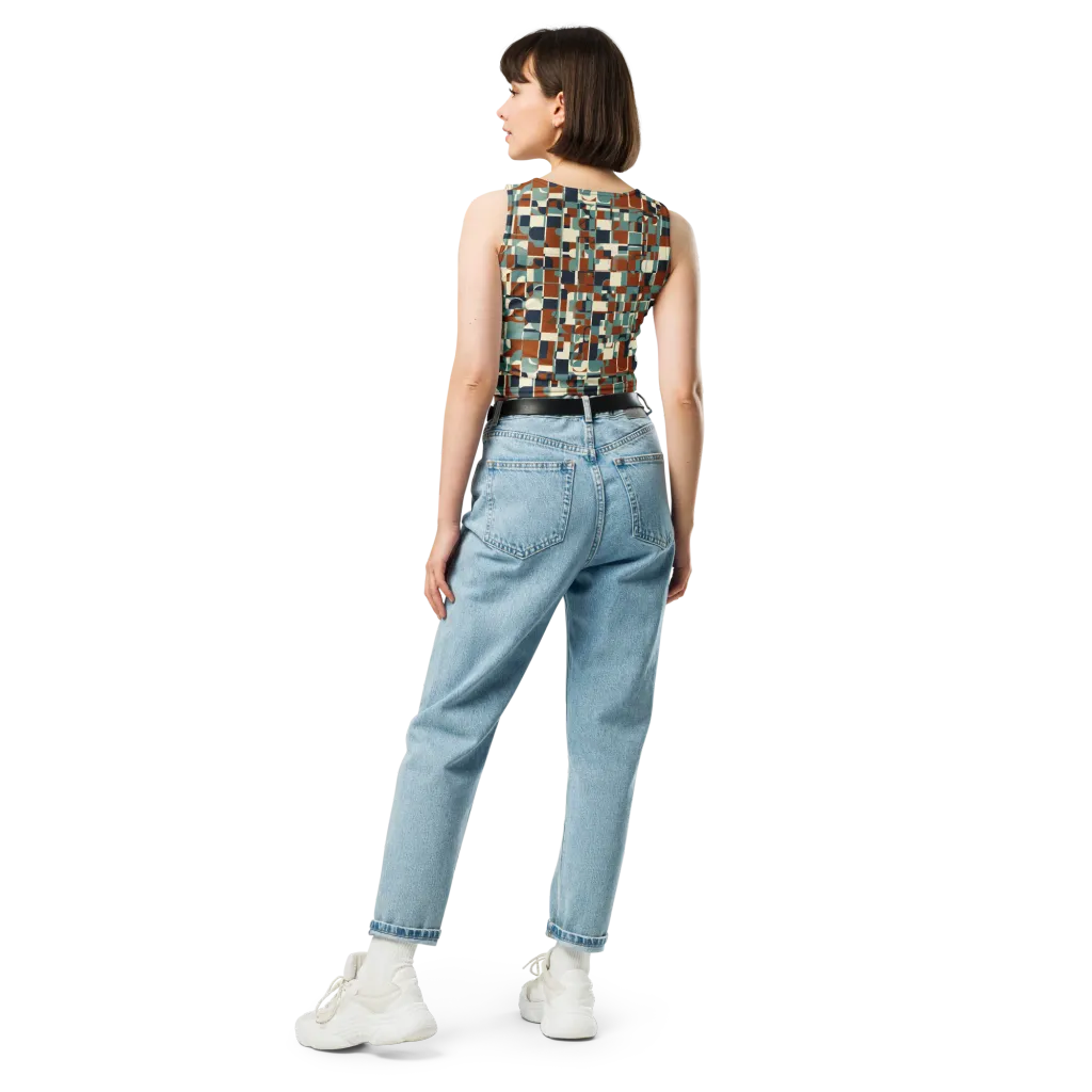 Rustwork Mosaic on Crop Top — Back
