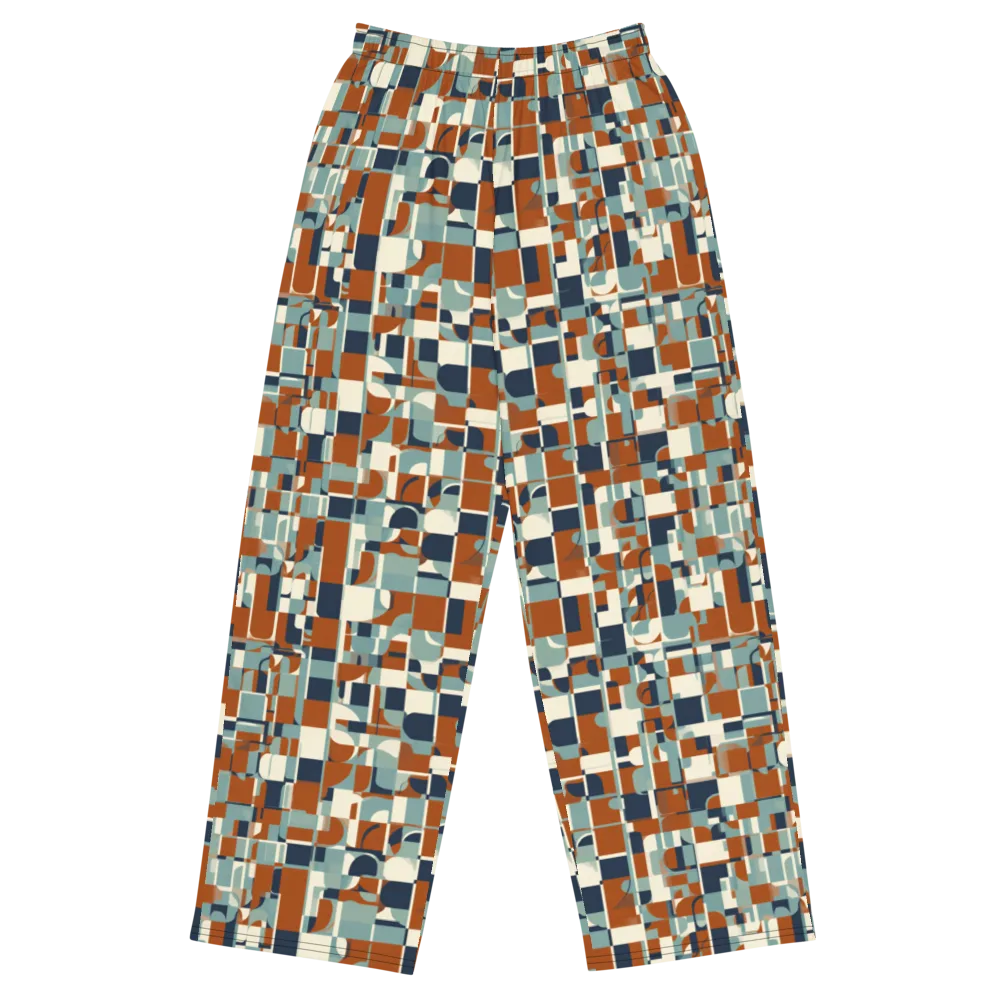 Rustwork Mosaic on Wide-Leg Pants — Front