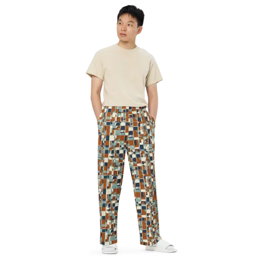 Rustwork Mosaic on a Wide-Leg Pants