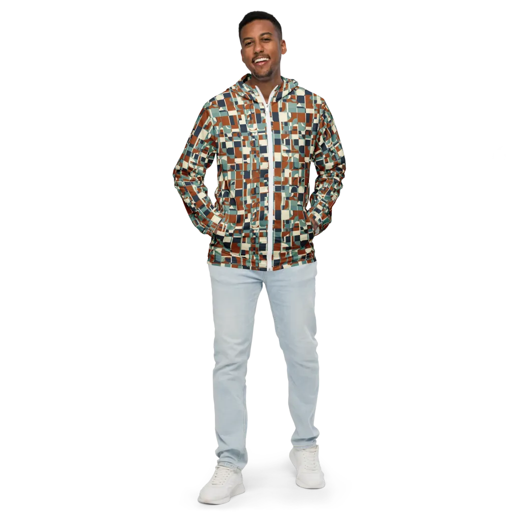 Rustwork Mosaic on Men's Windbreaker — Front