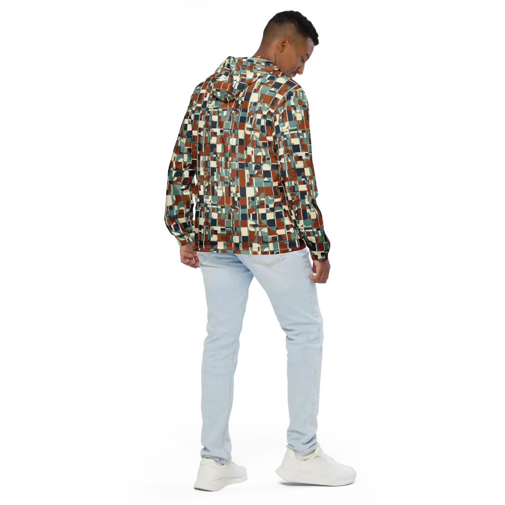 Rustwork Mosaic on Men's Windbreaker — Back
