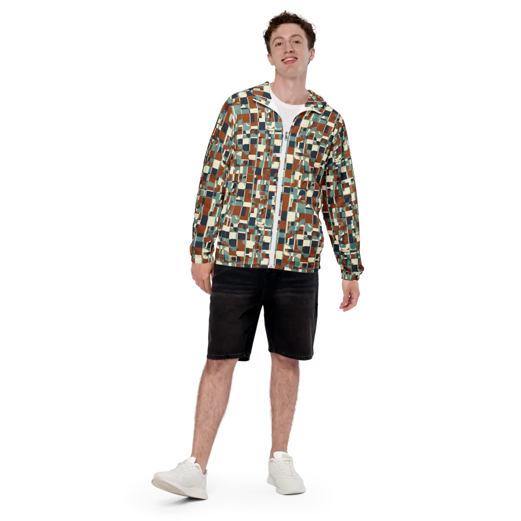 Rustwork Mosaic on Men's Windbreaker — Front