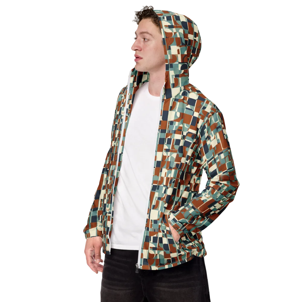 Rustwork Mosaic on Men's Windbreaker — Left Front
