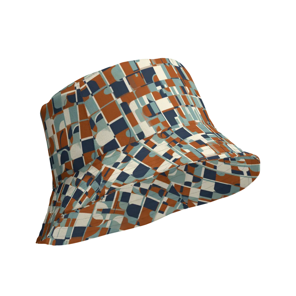 Rustwork Mosaic on Reversible Bucket Hat — Product details Outside