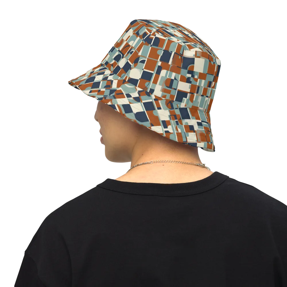 Rustwork Mosaic on Reversible Bucket Hat — Back Inside