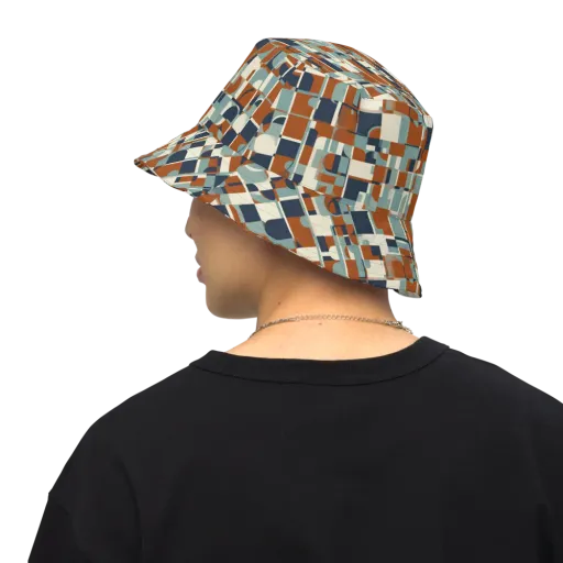 Rustwork Mosaic on a Reversible Bucket Hat