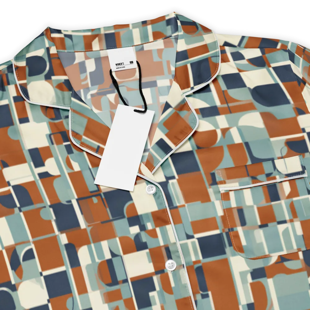Rustwork Mosaic on Women's Short Sleeve Pajama Top — Product details