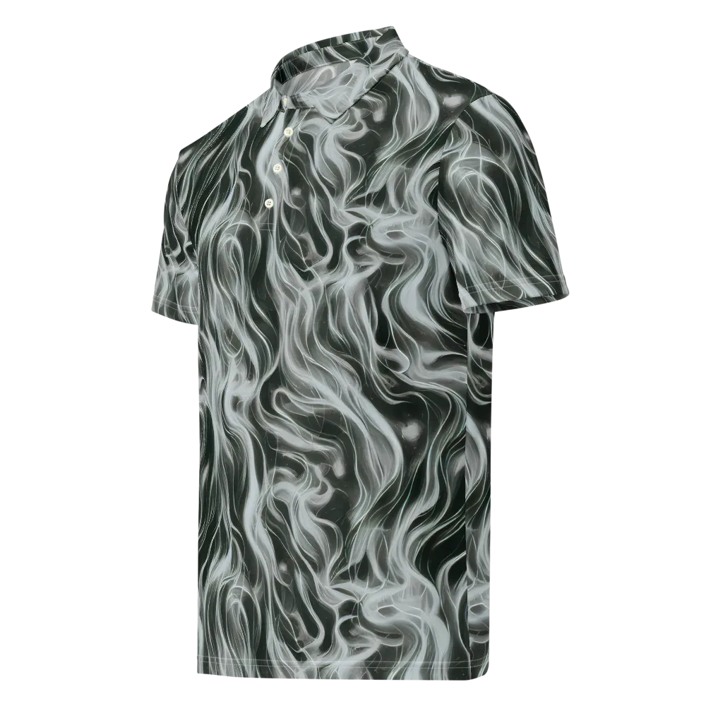 Smoke Tide on Men's Slim Fit Polo Shirt — Left Front