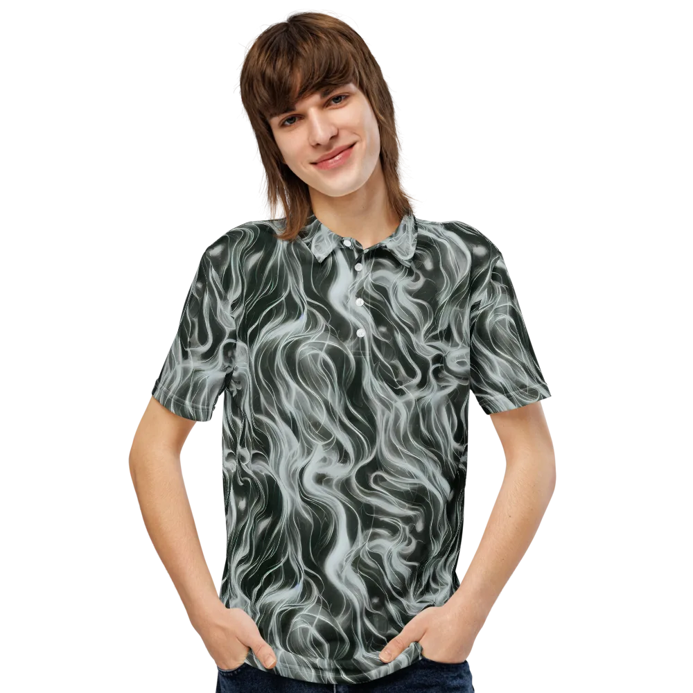 Smoke Tide on Men's Slim Fit Polo Shirt — Front