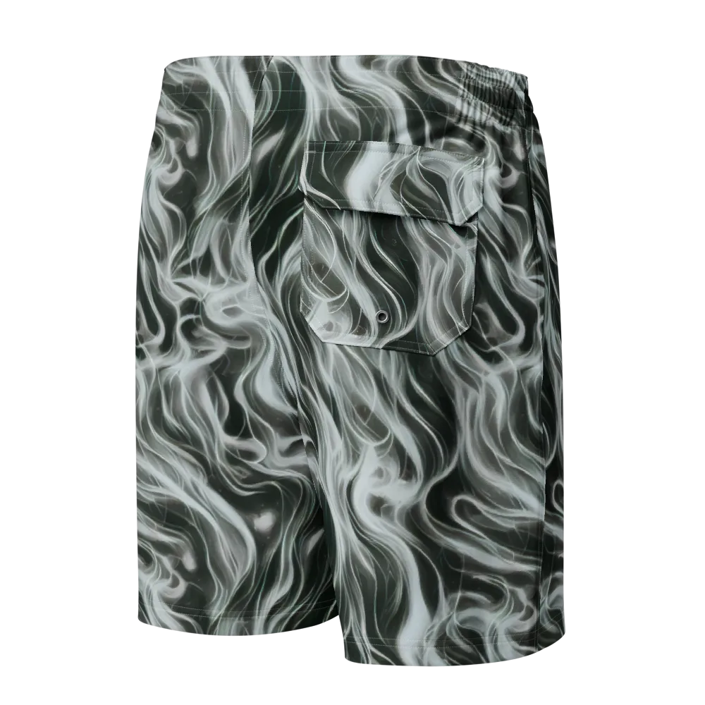 Smoke Tide on Men's Board Shorts — Back