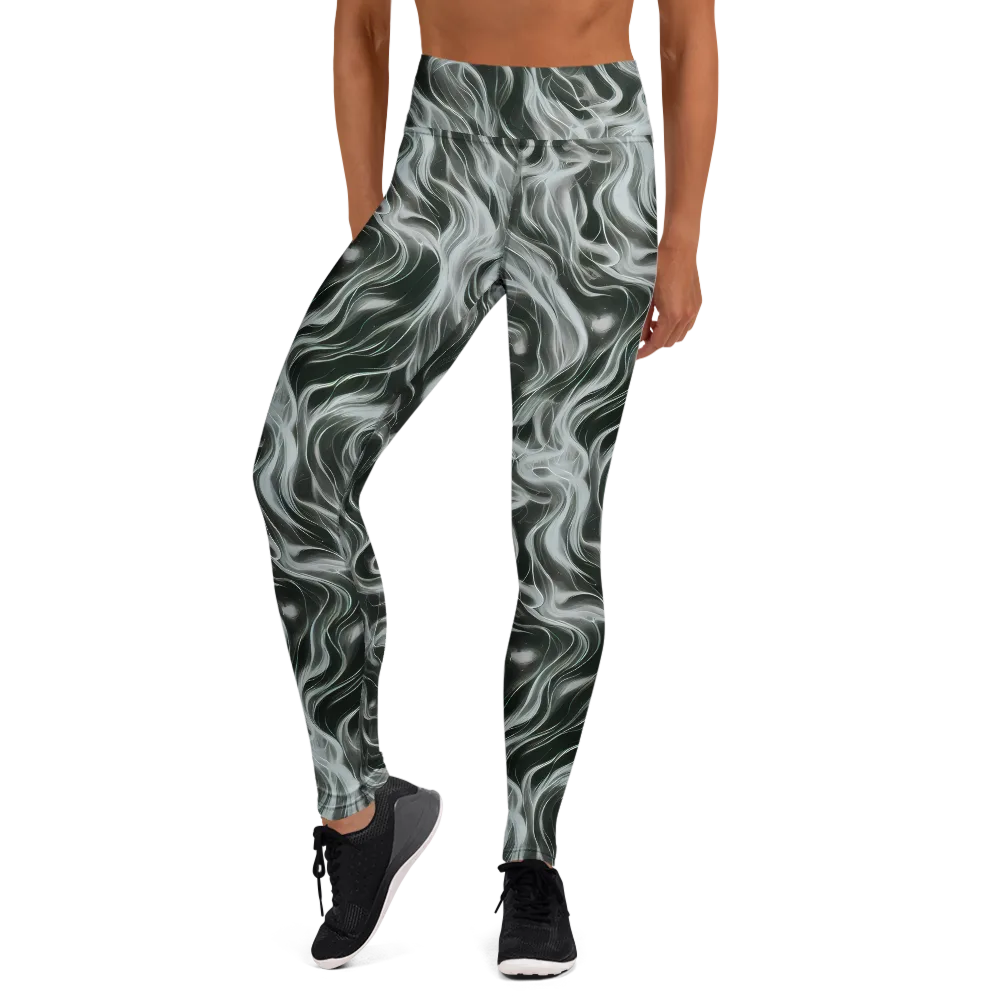 Smoke Tide on Yoga Leggings — Front