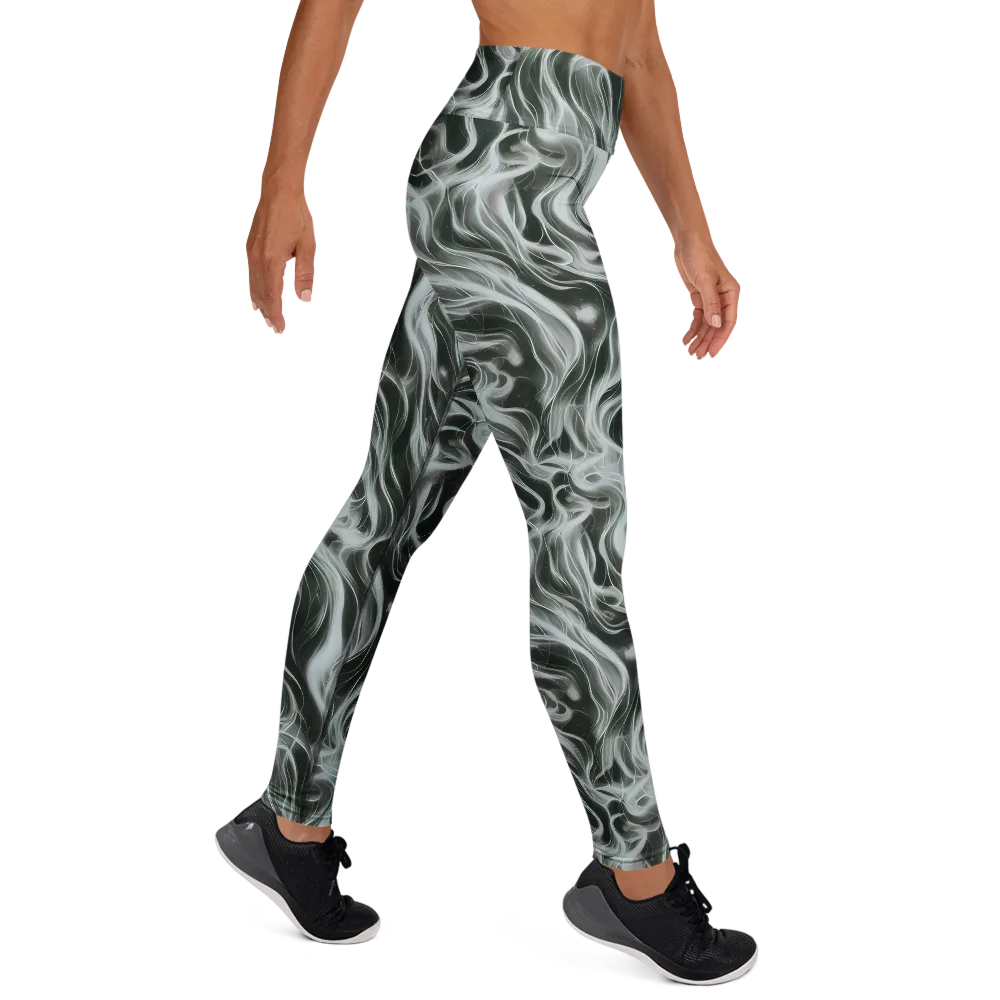 Smoke Tide on Yoga Leggings — Right