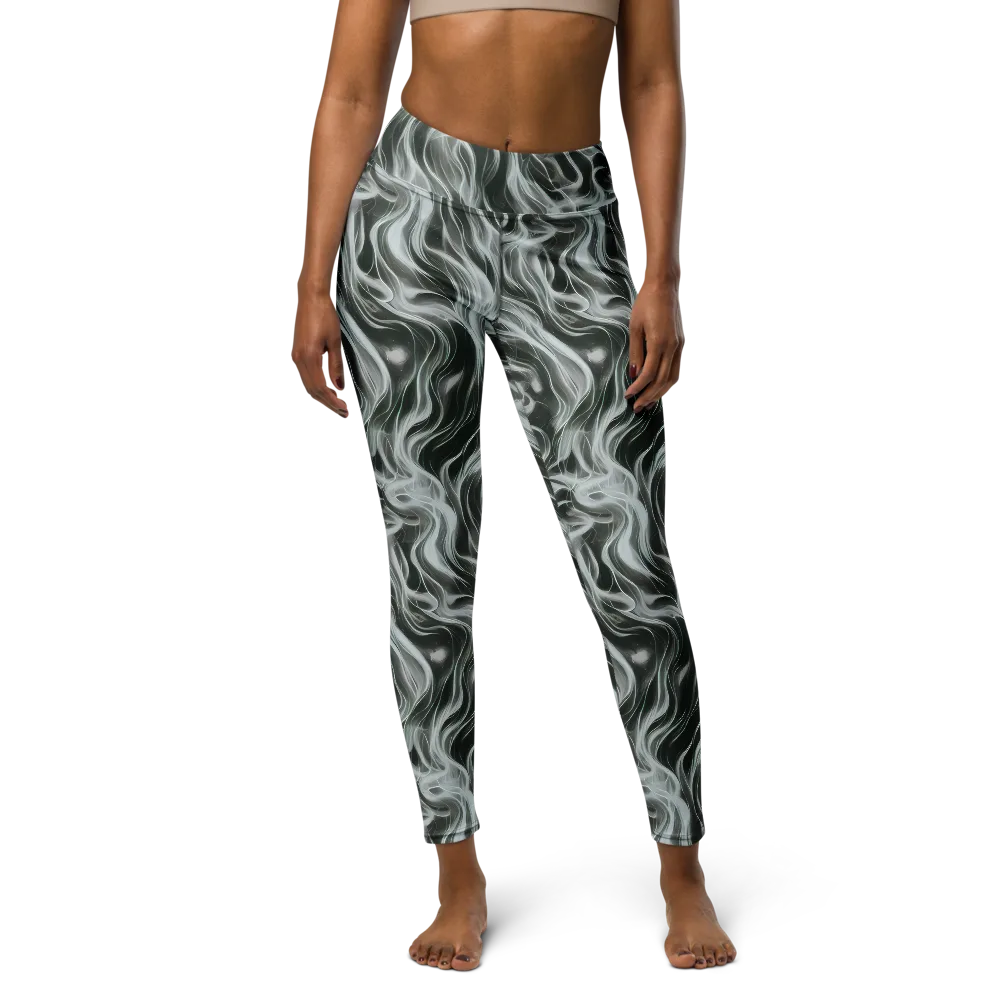 Smoke Tide on Yoga Leggings — Front