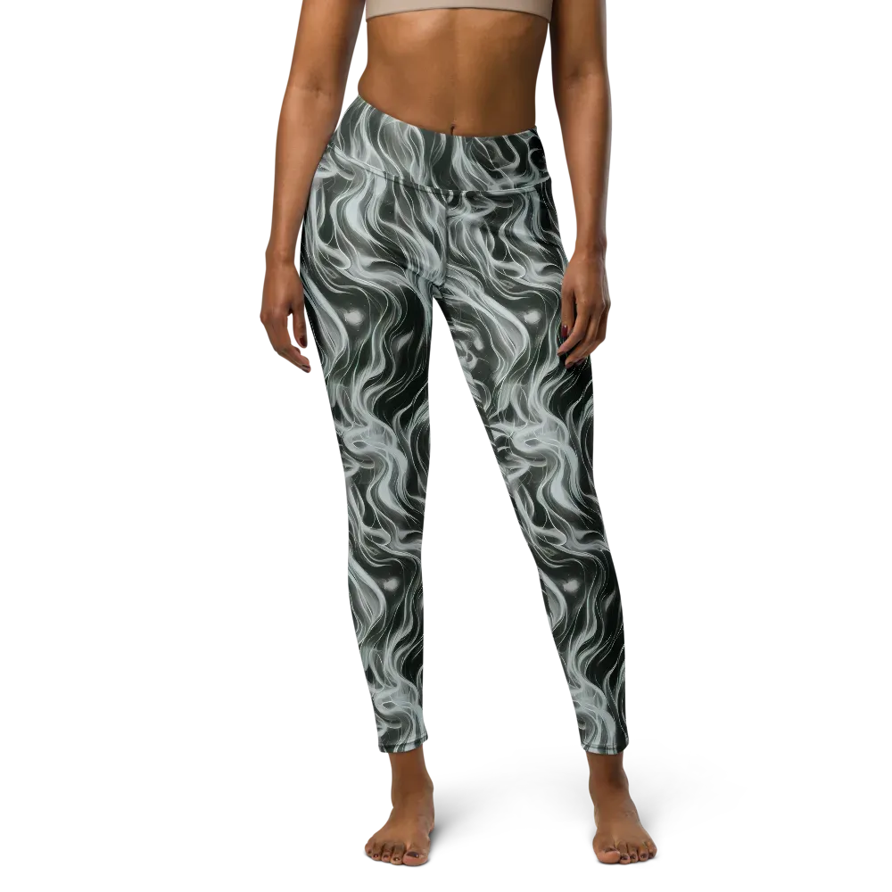 Smoke Tide on Yoga Leggings — Front