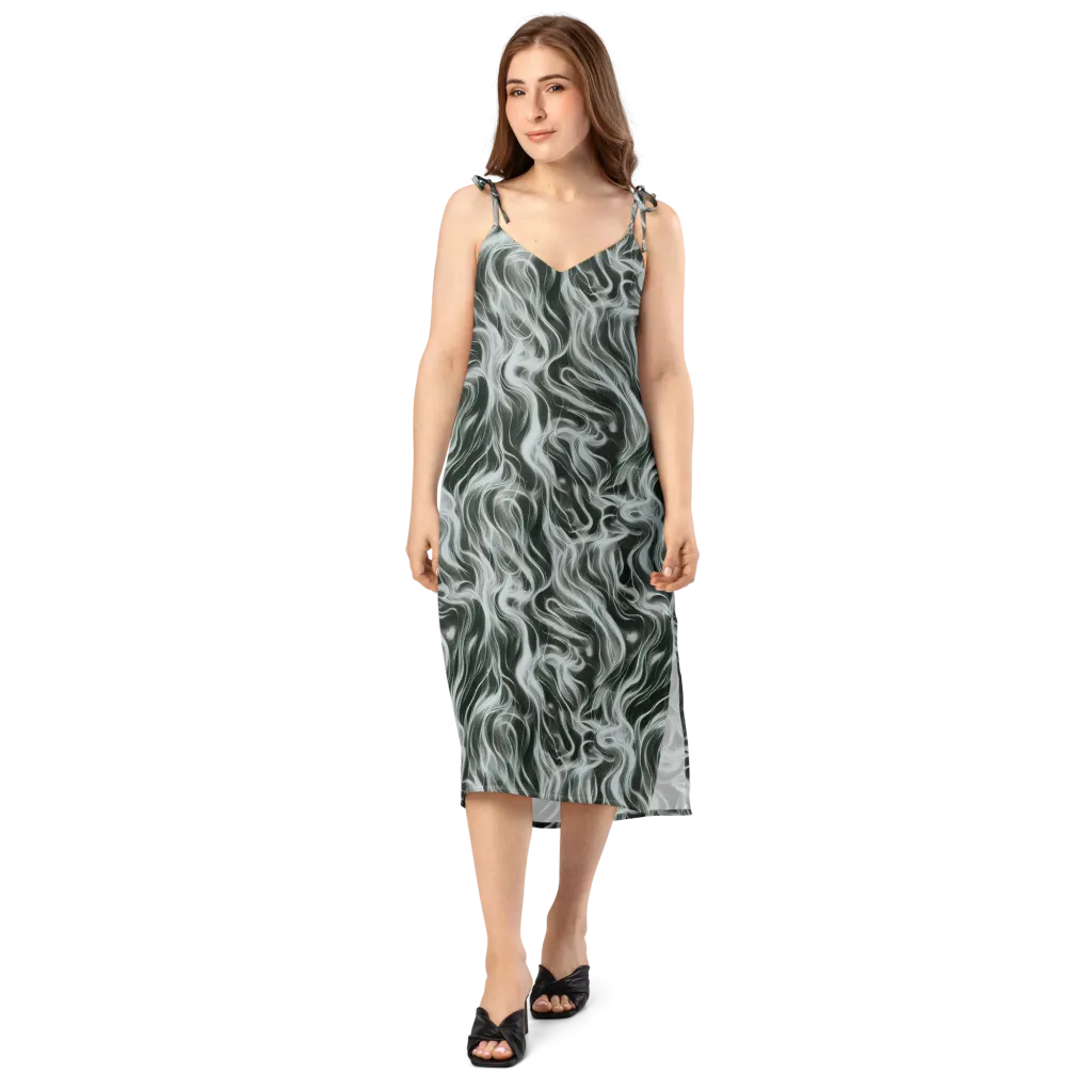 Smoke Tide on Slip Dress — Front