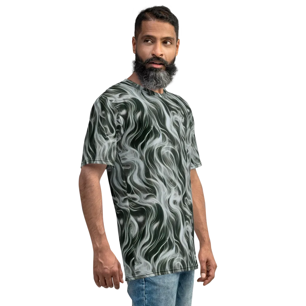 Smoke Tide on Men's Crew Neck T-Shirt — Right