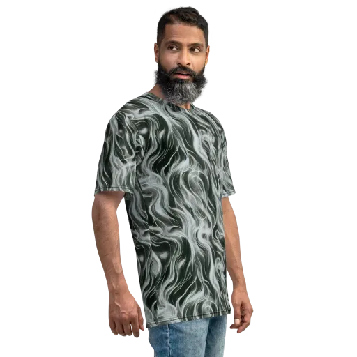 Smoke Tide on a Men's Crew Neck T-Shirt
