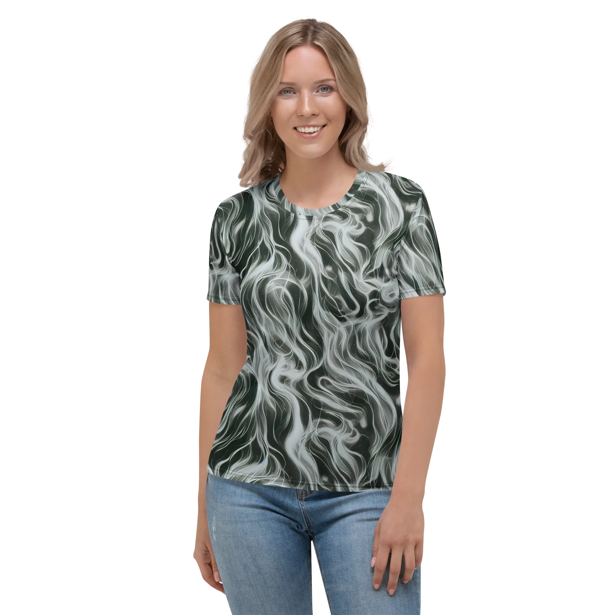 Smoke Tide on Women's Crew Neck T-Shirt — Front