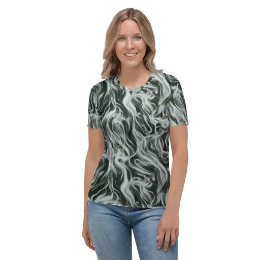 Smoke Tide on a Women's Crew Neck T-Shirt