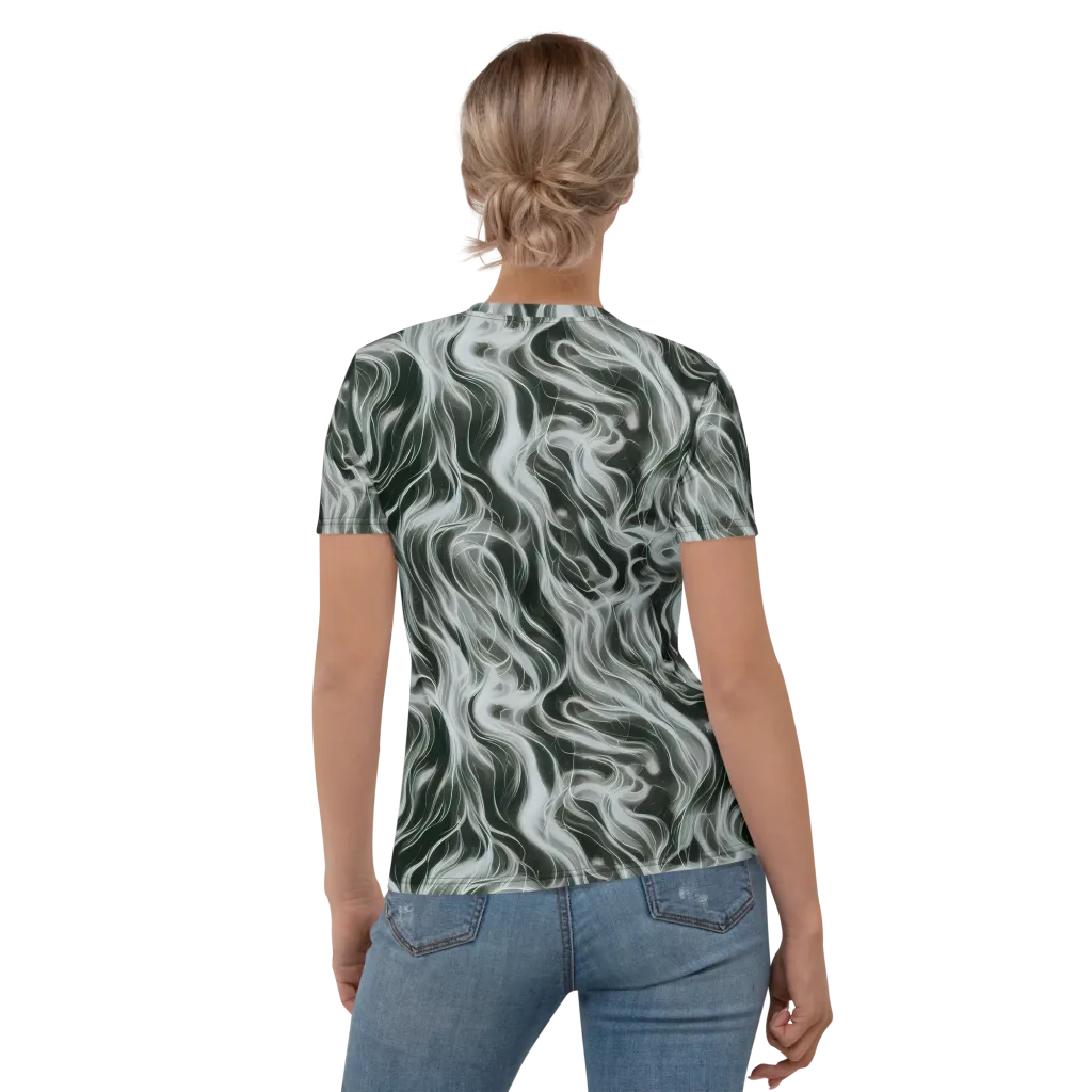 Smoke Tide on Women's Crew Neck T-Shirt — Back