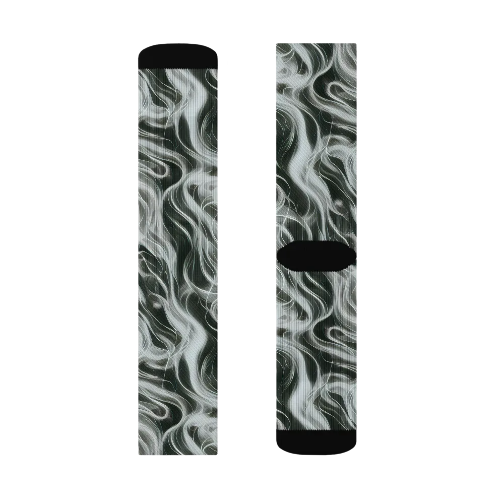 Smoke Tide on Socks — Left Sock