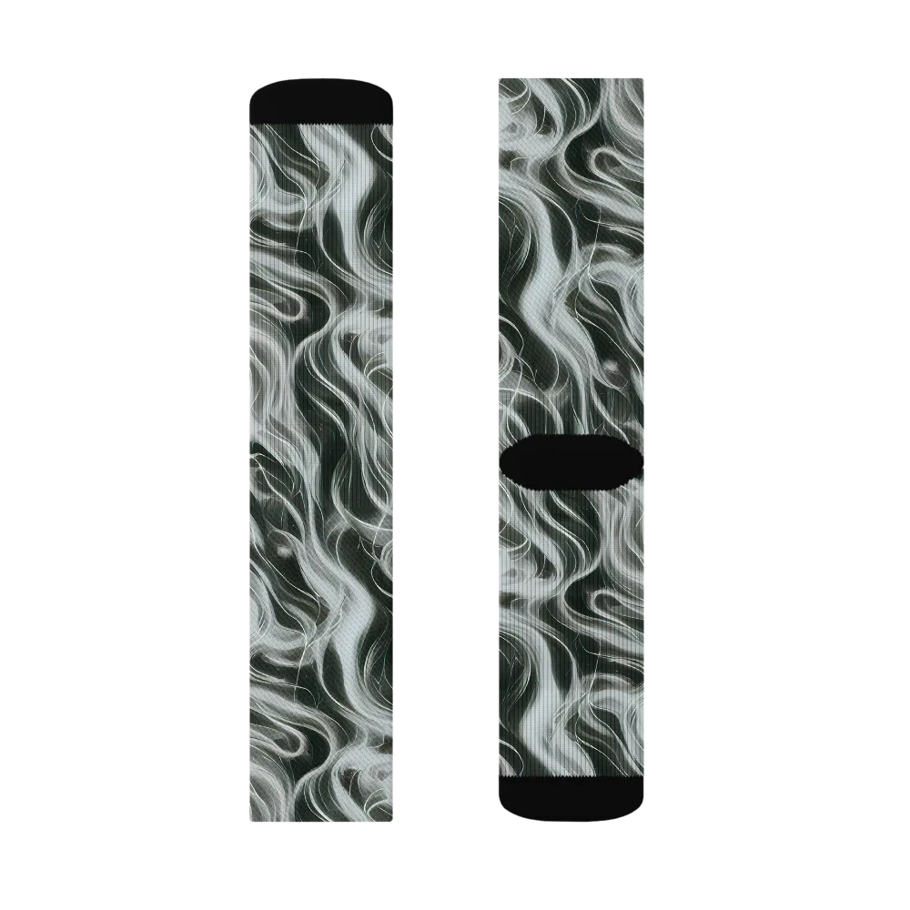 Smoke Tide on Socks — Right Sock
