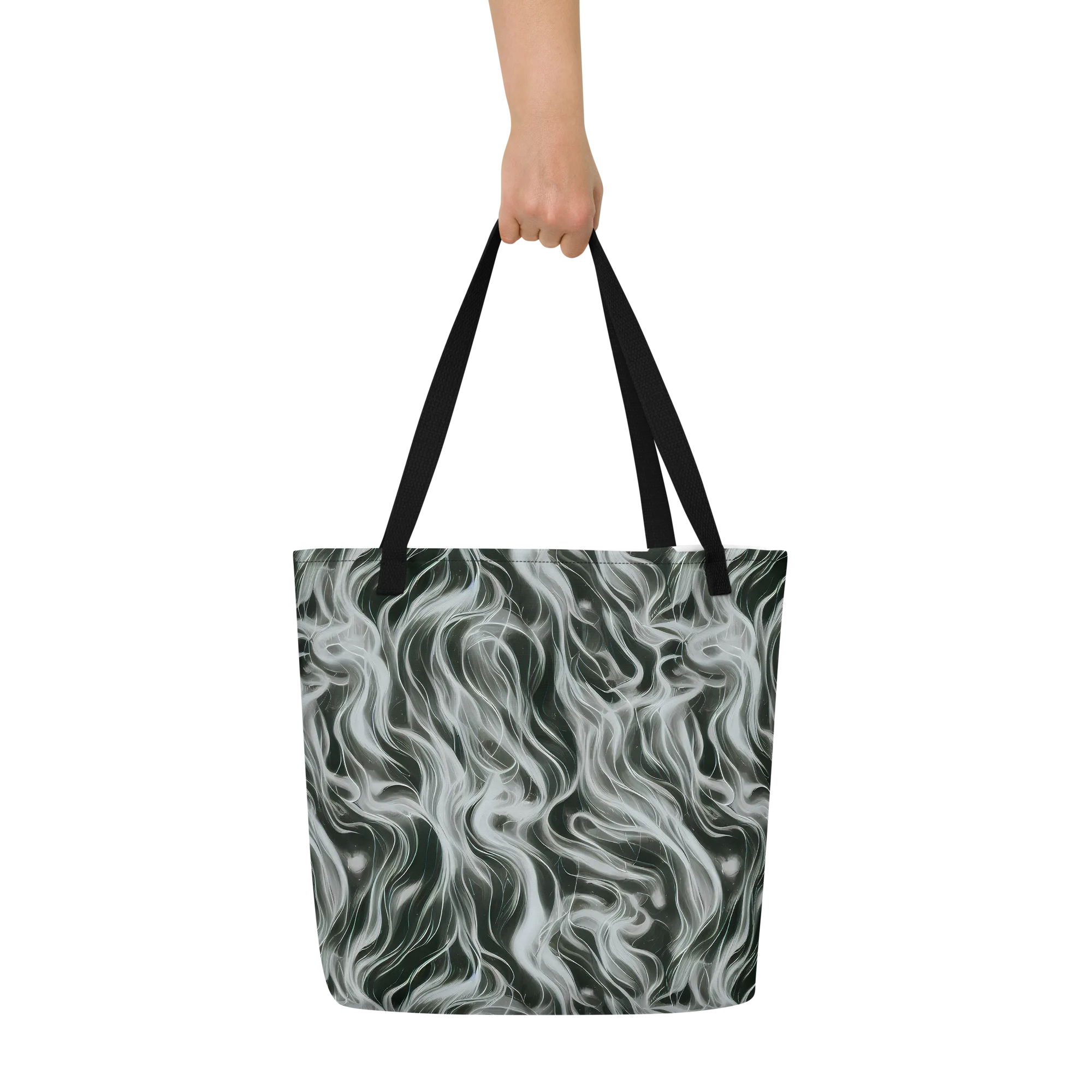 Smoke Tide on Large Tote Bag W/ Pocket — Front