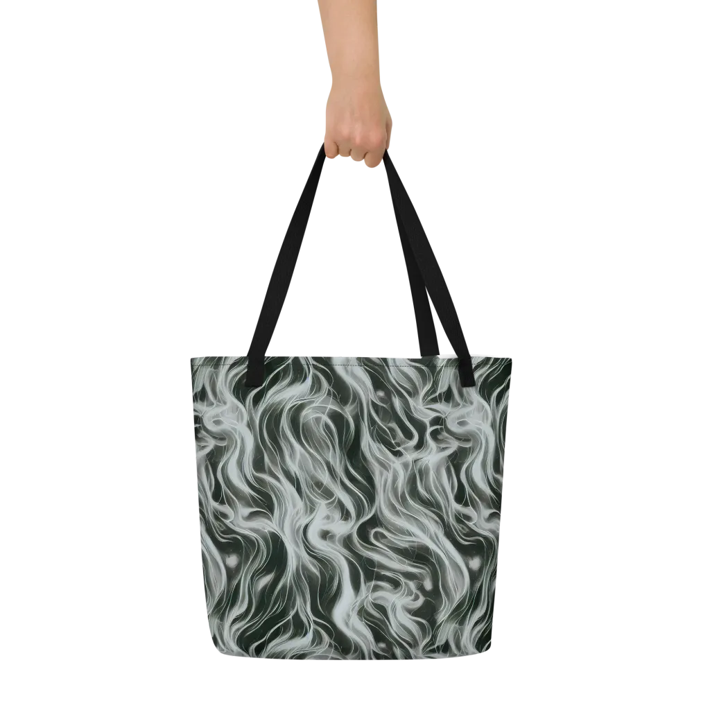 Smoke Tide on Large Tote Bag W/ Pocket — Front