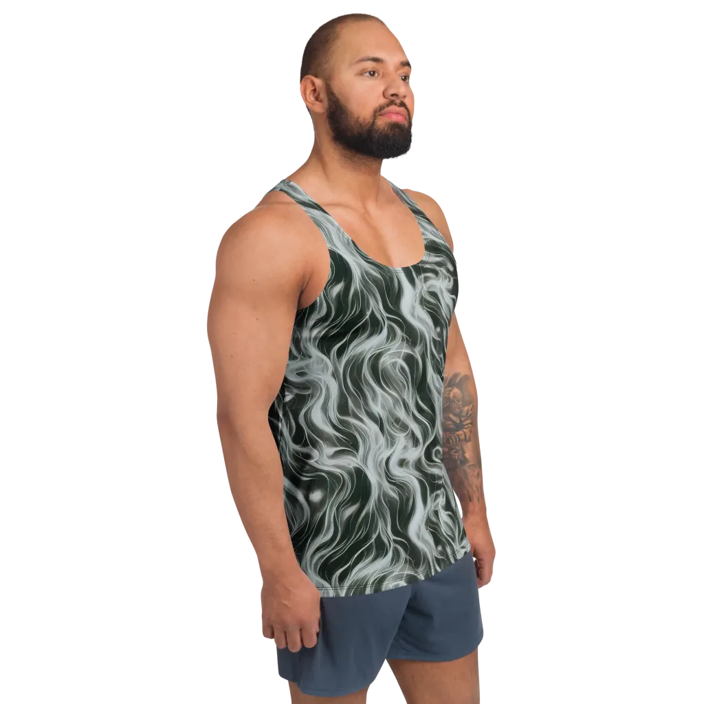 Smoke Tide on Men's Tank Top — Right Front